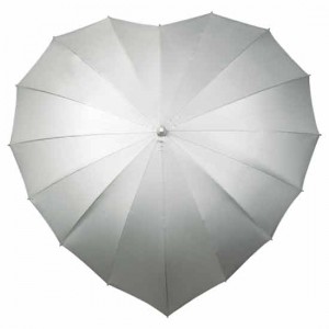 Silver Heart Umbrella