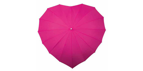 Hot Pink Heart Umbrella
