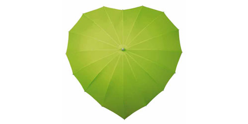 Heart Umbrella – Lime Green